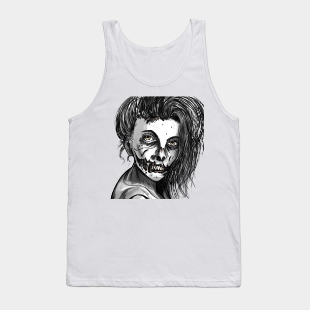 Zombie Girl Tank Top by MEWETT